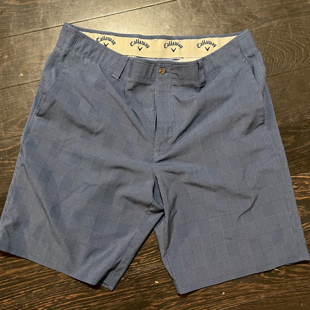 Callaway Mens Blue Golf Shorts Size 38